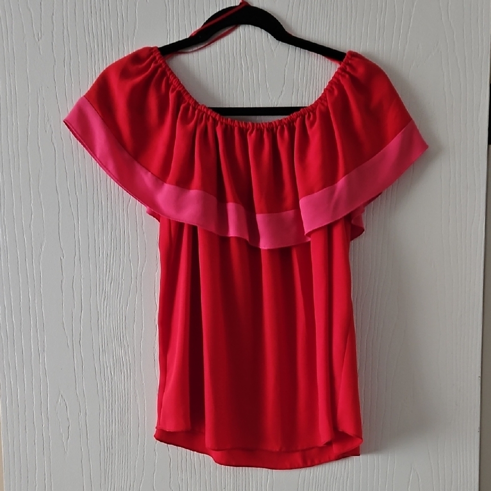 Catherine Malandrino Shoulder Popover Blouse